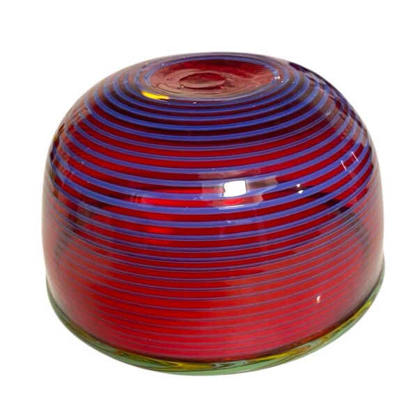 Stunning PETER SECREST Signed Art Glass Bowl - Picture 3 of 6